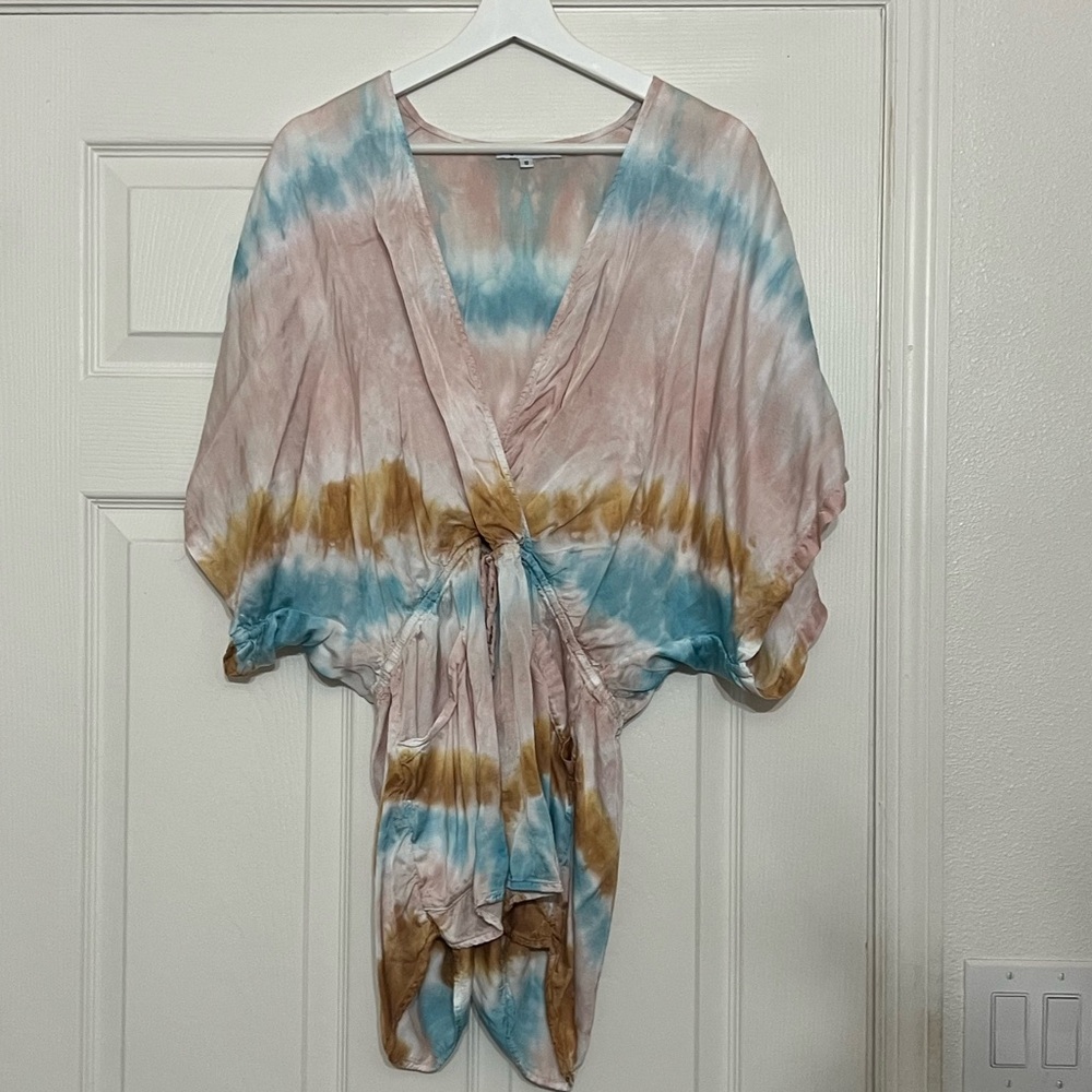 Young Fabulous & Broke Tie-Dye Top in Blue, Pink, and Brown - Picture 2 of 5